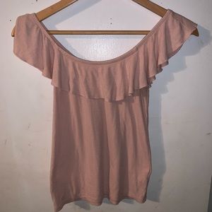 Cape Juby Pink Off Shoulder Top (SZ: M)